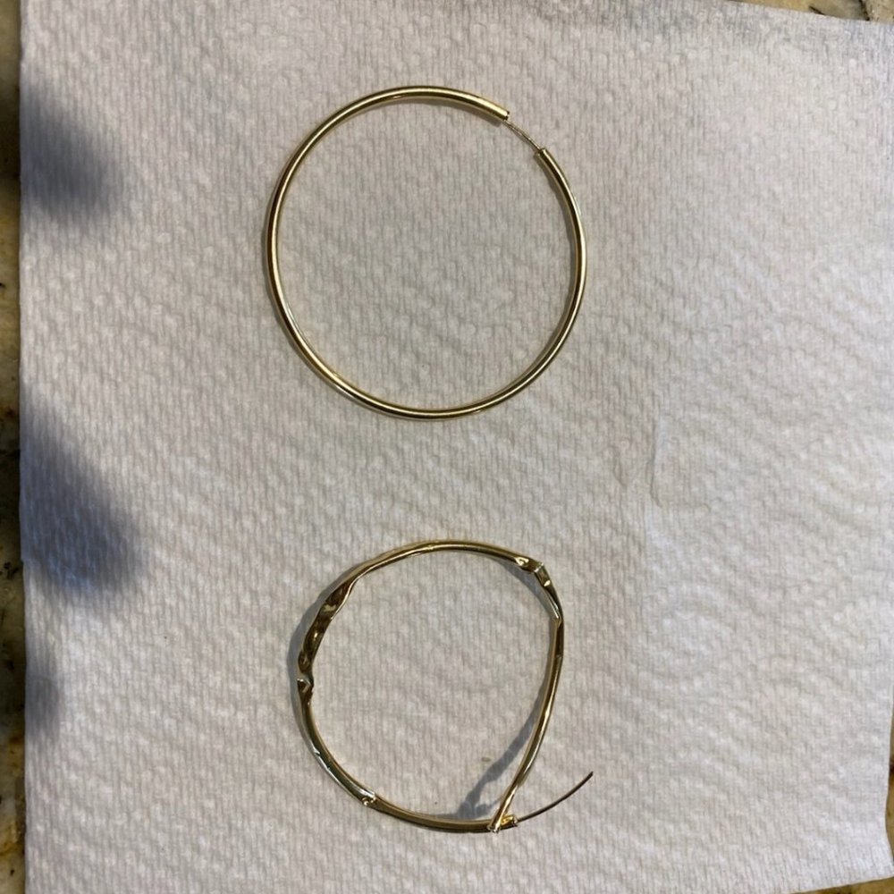 SINGLE - Mejuri Oversized 14K Hoop Earrings